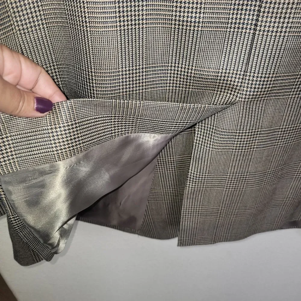 Jos. A. Bank Houndstooth Silk Wool Men's Blazer Suit Jacket Size 48R